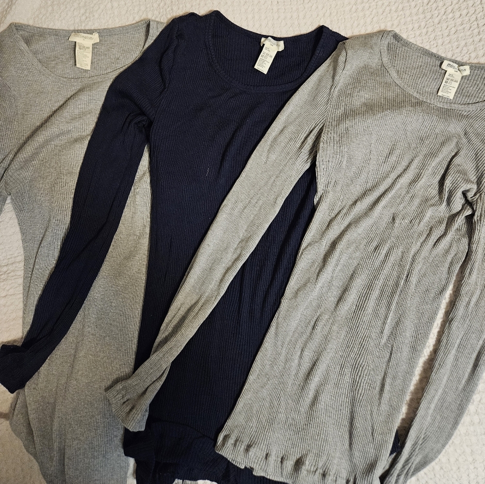 Minimalisma purge-lot of 3 silk women's minimalisma Gerda long sleeve tops